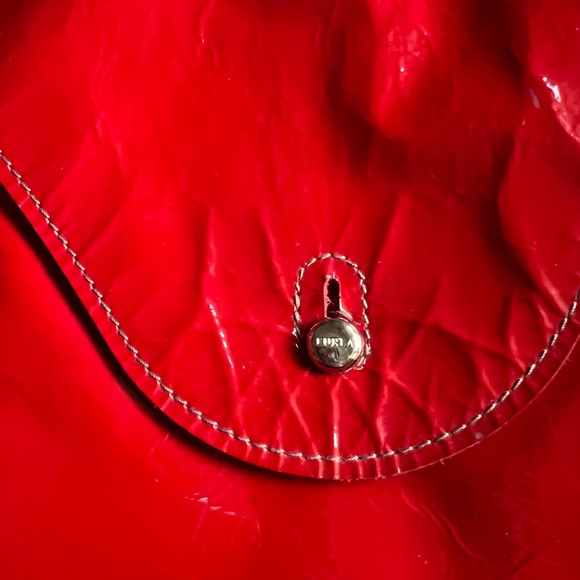 FURLA April Red Patent Leather Handbag limited edition - Picture 6 of 9